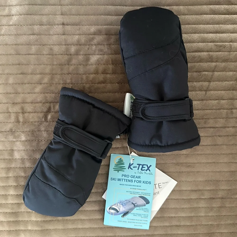 K-Tex by Zelda Matilda Black Pro Gear Ski Snow Mittens
